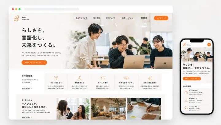 B株式会社 様｜採用ブランディングLP